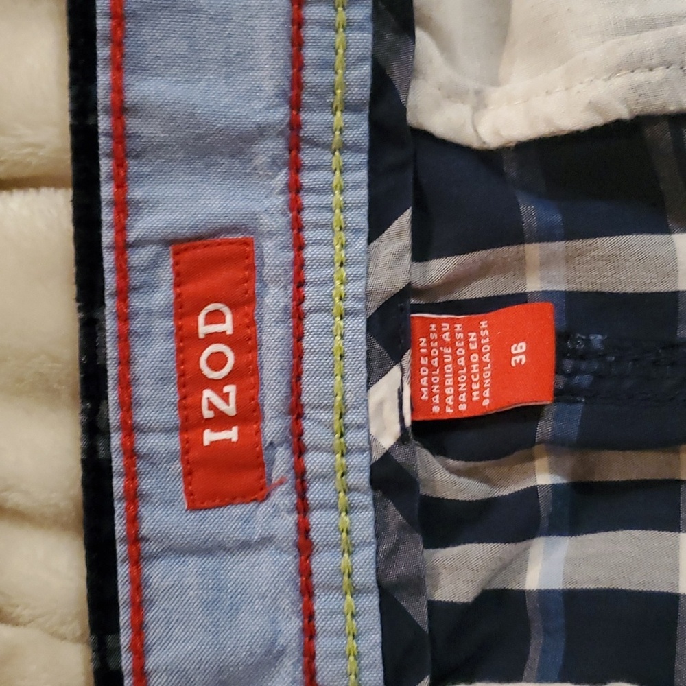 38w izod golf pants blue and white 100% cotton